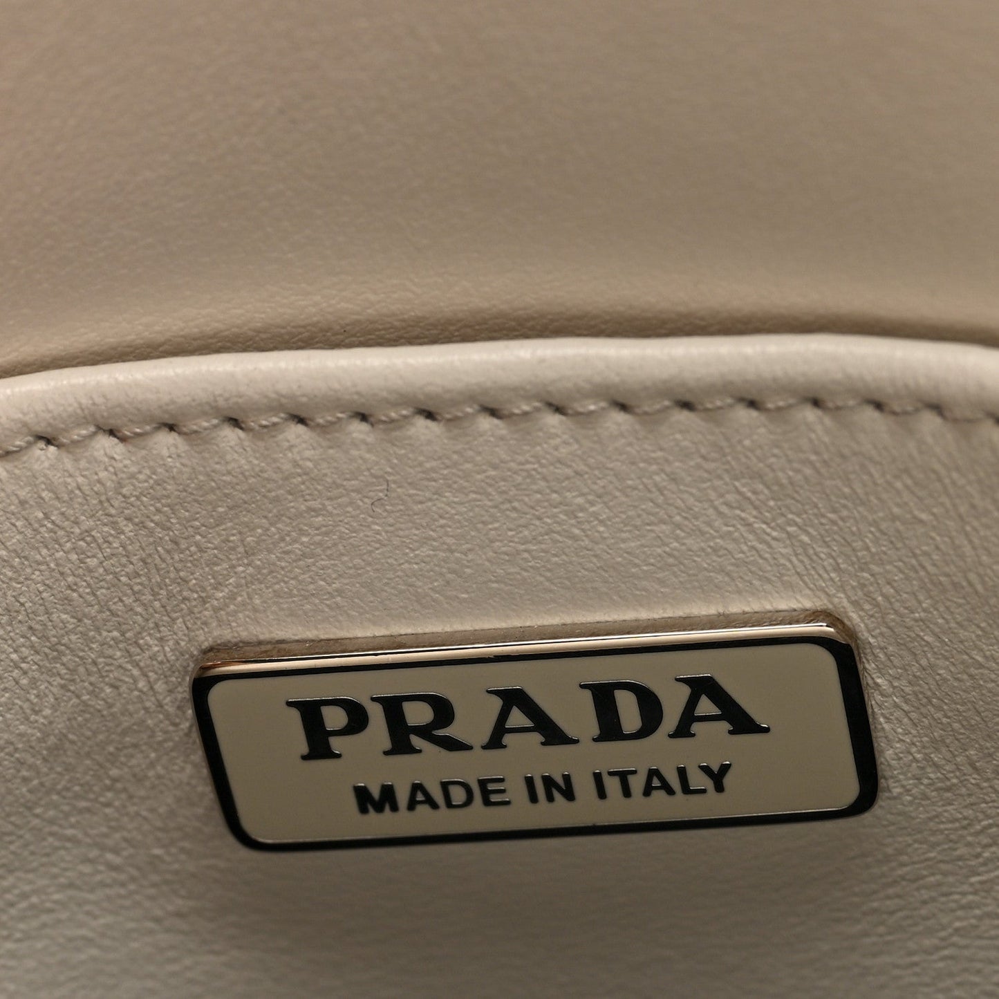 Spazzolato Triangle Small Double Handle Crossbody Tote White