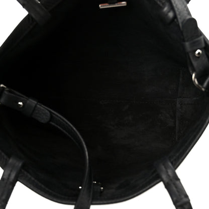 Grained Calfskin Small Park Tote Black