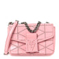 Crash Calf Quilted Mini Travia Shoulder Bag Pink