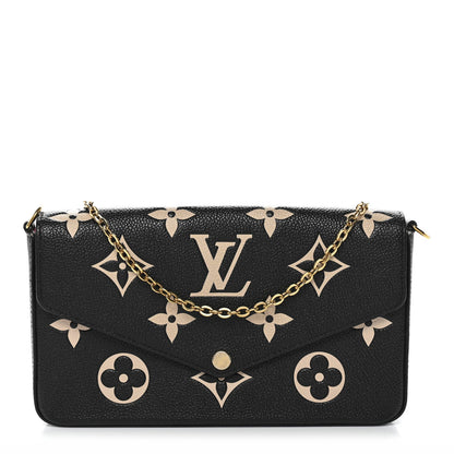 Empreinte Monogram Giant Felicie Pochette Black Beige
