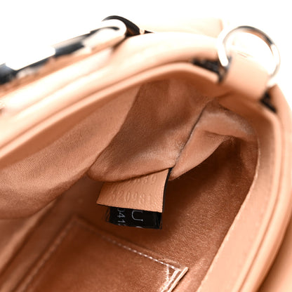 Nappa Vertical Matelasse Small Maxi Horsebit Chain Shoulder Bag Beige