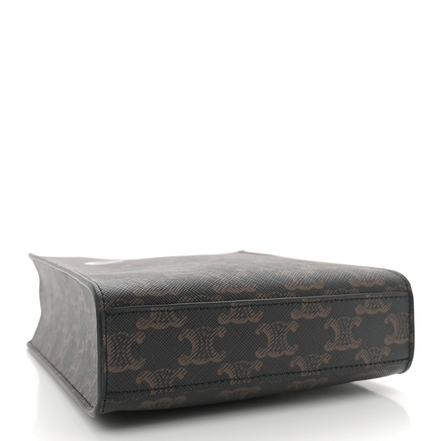 Triomphe Canvas Calfskin Mini Vertical Cabas Tan