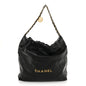 Shiny Calfskin Quilted Chanel 22 Black