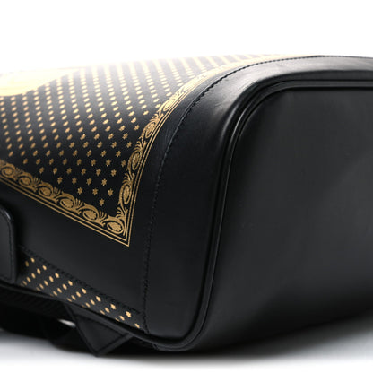 X SEGA Calfskin GUCCY Stars Dome Backpack Black Gold