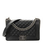 Caviar Quilted Medium Boy Flap Black