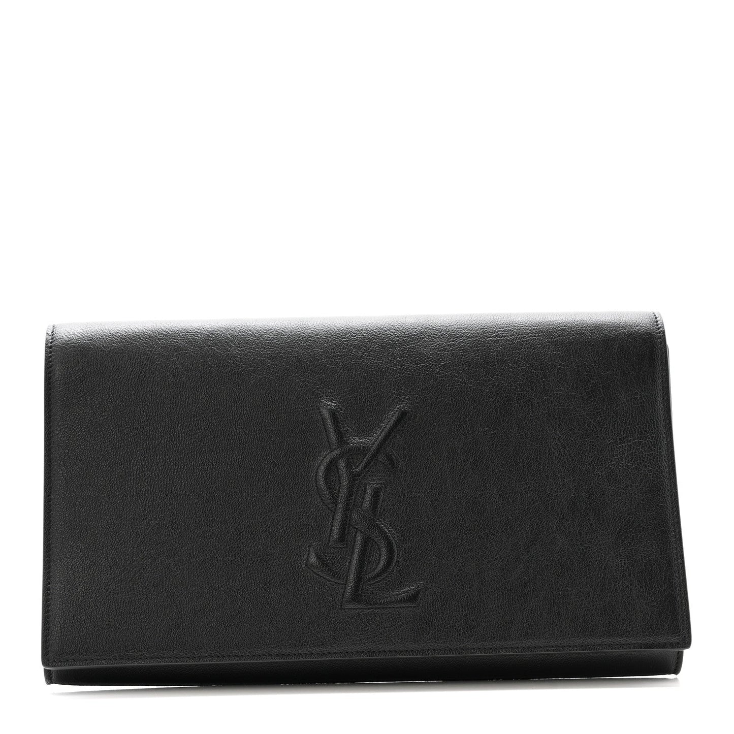 Calfskin Monogram Large Belle De Jour Clutch Black