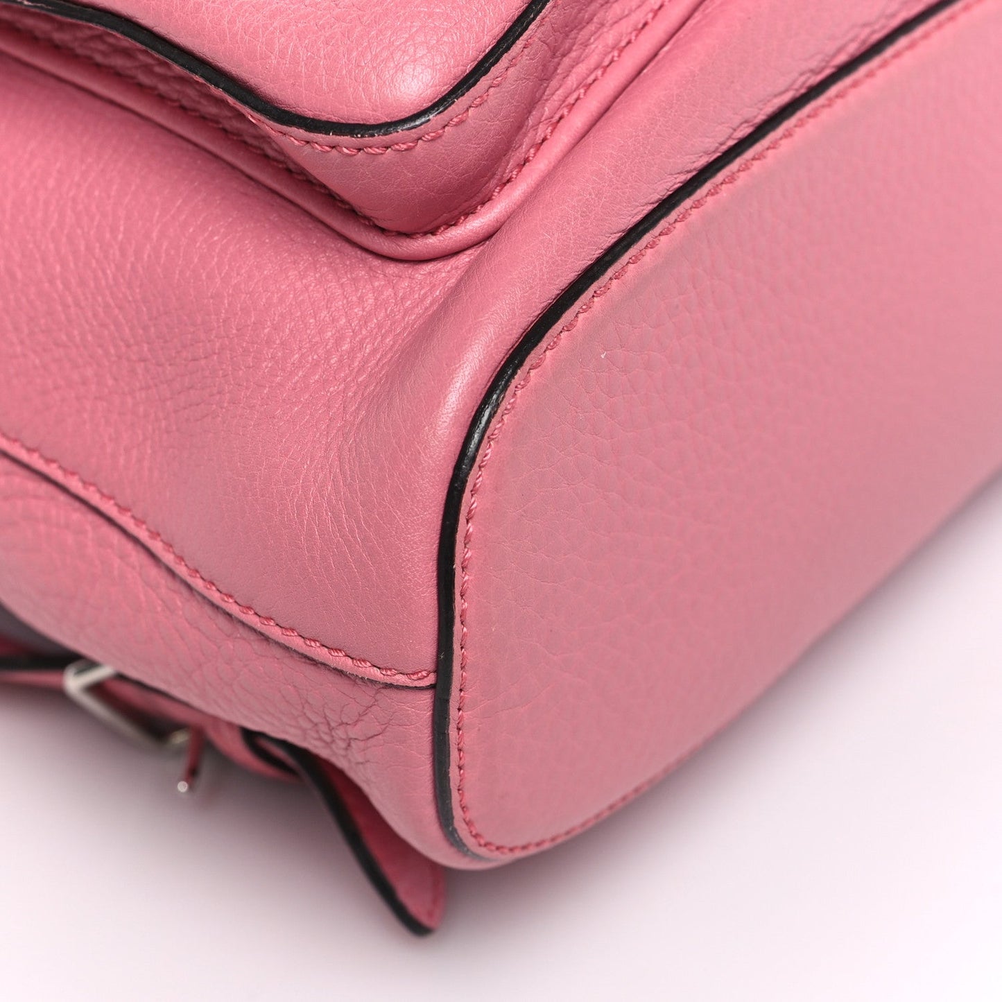 Cellarius Calfskin Medium Bamboo Backpack Glossy Pink