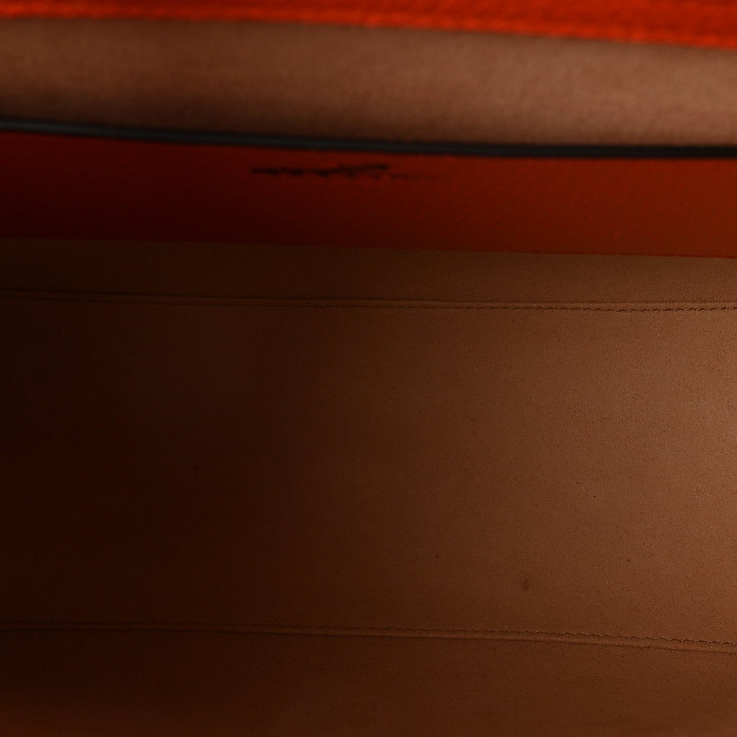 Textured Dollar Calfskin Web Small Diana Tote Bag Deep Orange