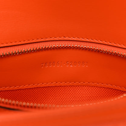GG Monogram Textured Dollar Calfskin Small Luce Shoulder Bag Orange