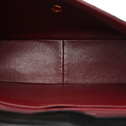 Lambskin Quilted XL Jumbo Single Flap Black