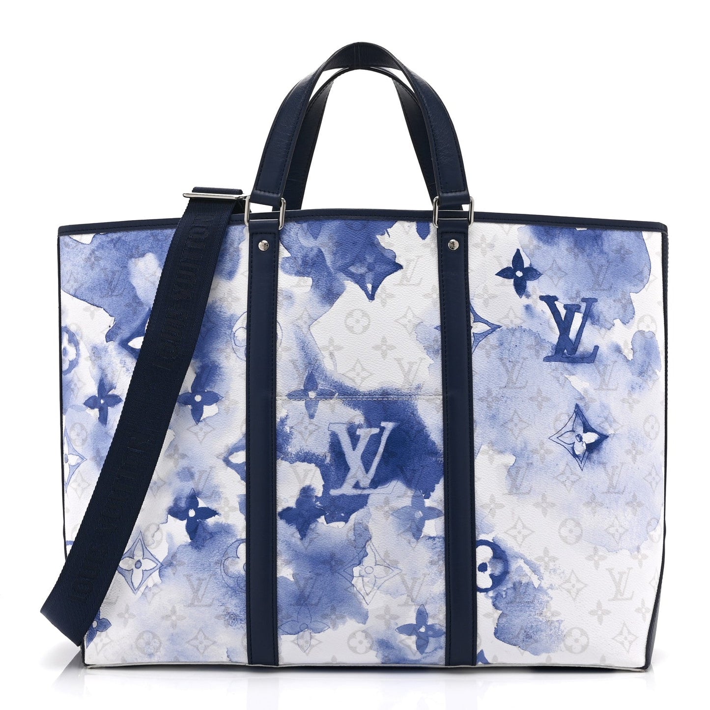 Monogram Watercolor New Tote GM Blue