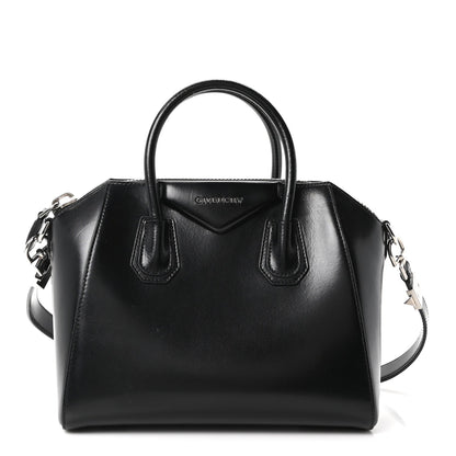 Shiny Lord Calfskin Small Antigona Black
