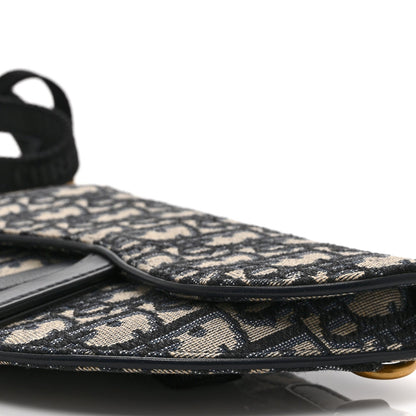 Oblique Saddle Belt Pouch Blue