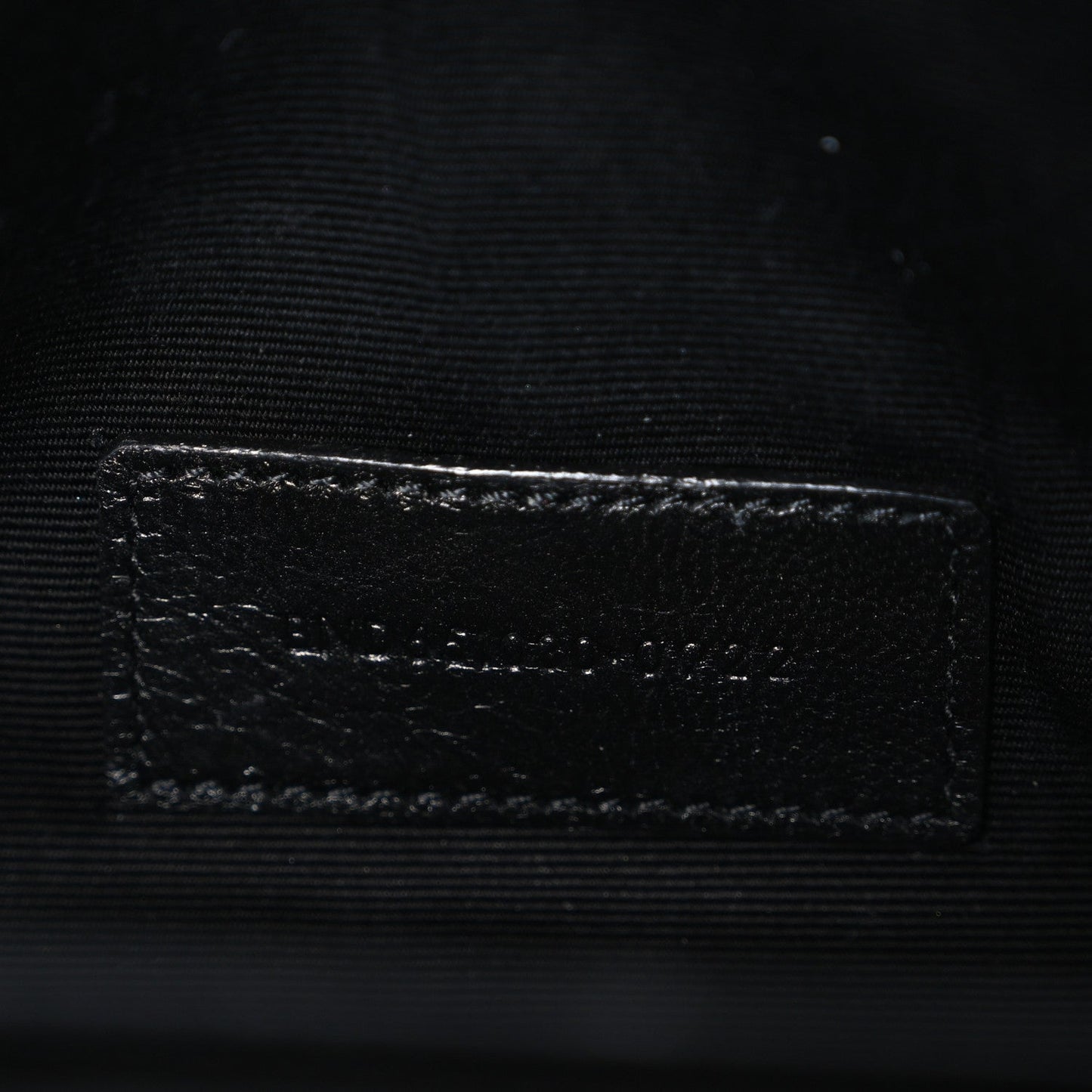 Grain De Poudre Textured Mixed Matelasse Triquilt Monogram Clutch Black