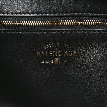 Grained Calfskin Medium Carrie Bowling Bag Black