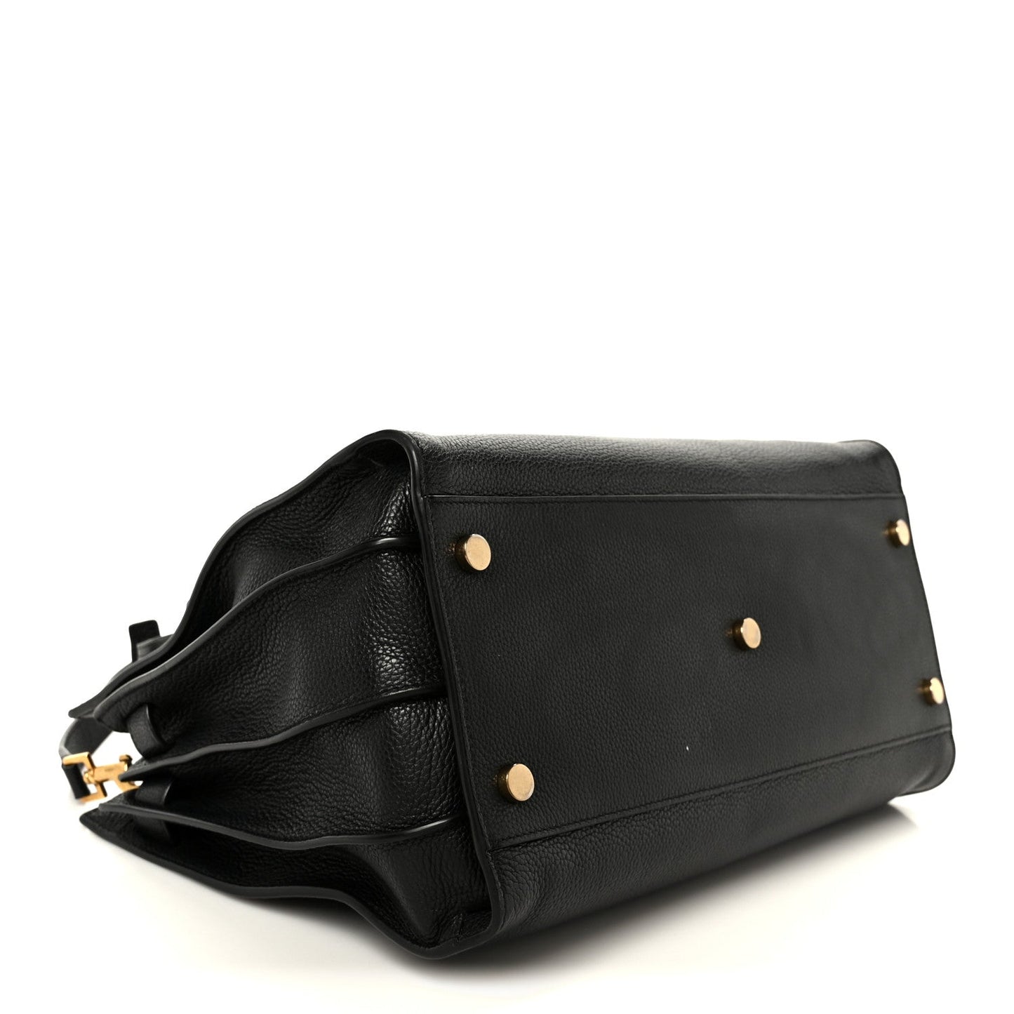 Grained Calfskin Small Supple Sac De Jour Black