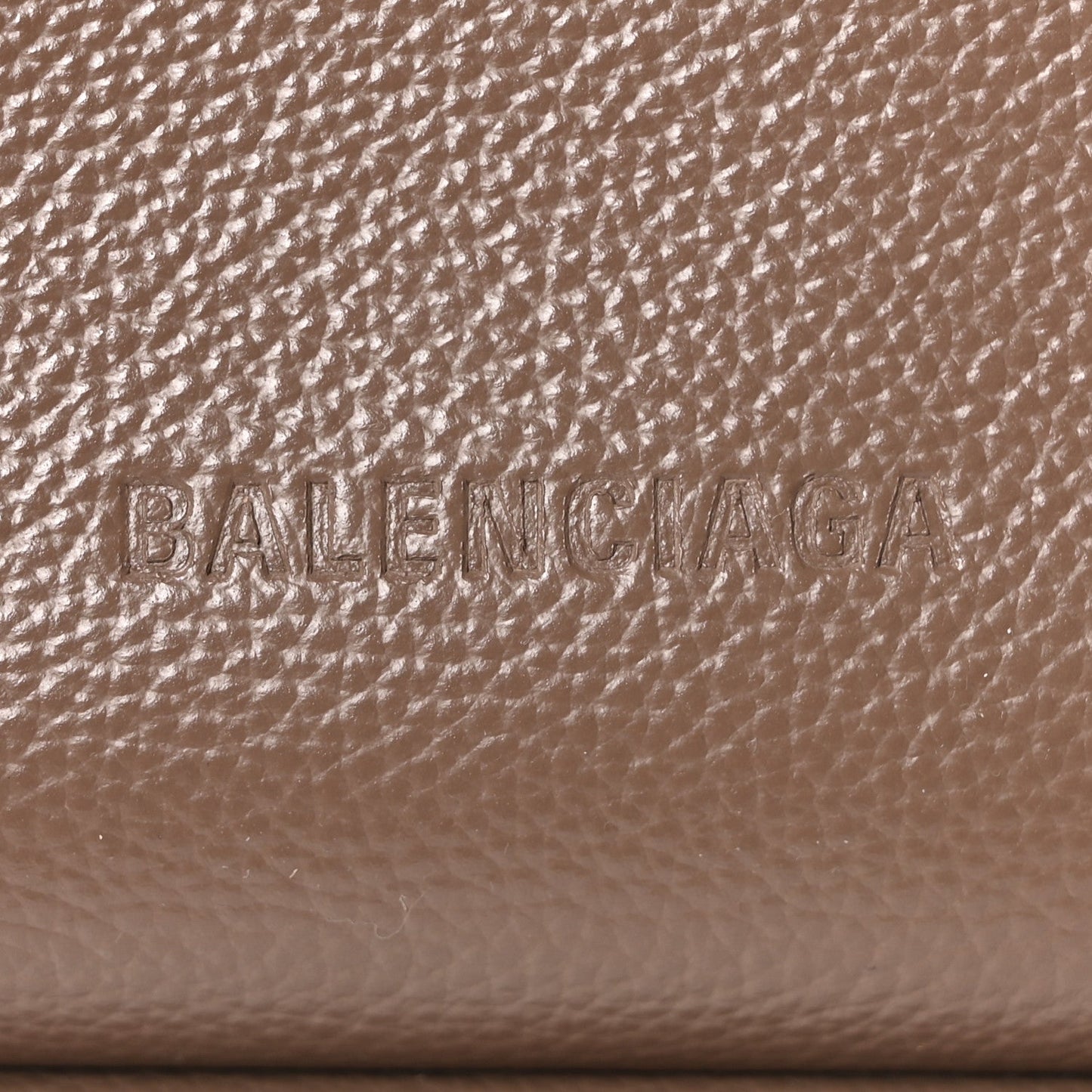 Calfskin Logo Embossed Small Tool 2.0 North-South Tote Mink Grey
