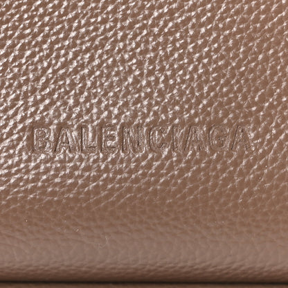 Calfskin Logo Embossed Small Tool 2.0 North-South Tote Mink Grey