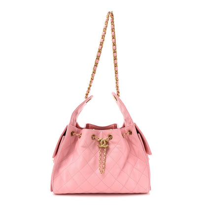 Caviar Quilted Small Chanel 25 Handbag Light Pink