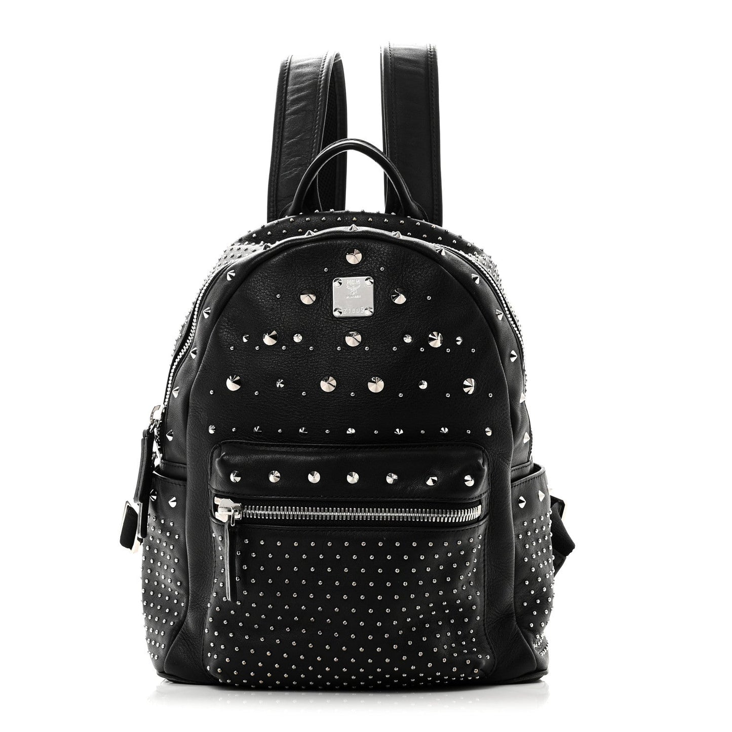 Calfskin Studded Small Stark Backpack Black