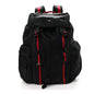 Techno Canvas Web Double Buckle Backpack Black