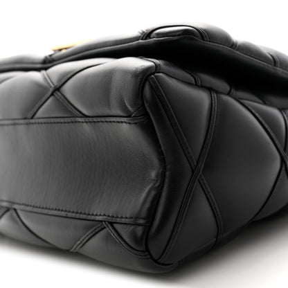 Lambskin Malletage Top Handle GO-14 GM Black