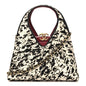 Pony Hair Printed Chic Lady Small Shopping Tote White Black
