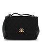 Caviar Quilted Large Business Affinity Flap Black