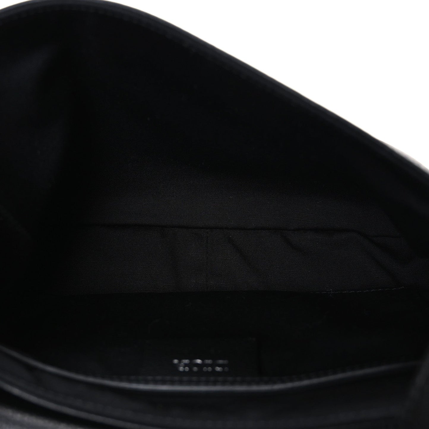 Grained Calfskin Saddle Messenger Bag Black
