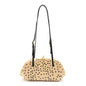 Pony Hair Cheetah Print Pretty CC Clutch With Strap Light Beige Black