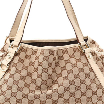 Monogram Medium Abbey Shoulder Bag Off White