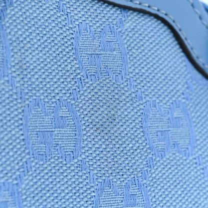 Calfskin Monogram Mini Moon Side Shoulder Bag Blue