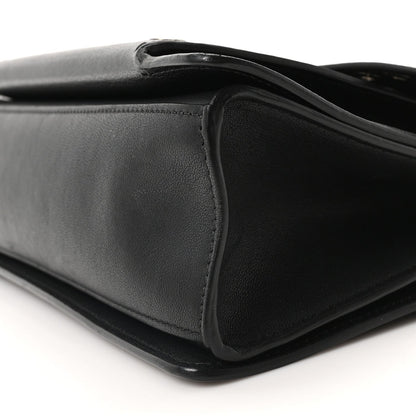 Goatskin Grommet Medium GV3 Shoulder Bag Black