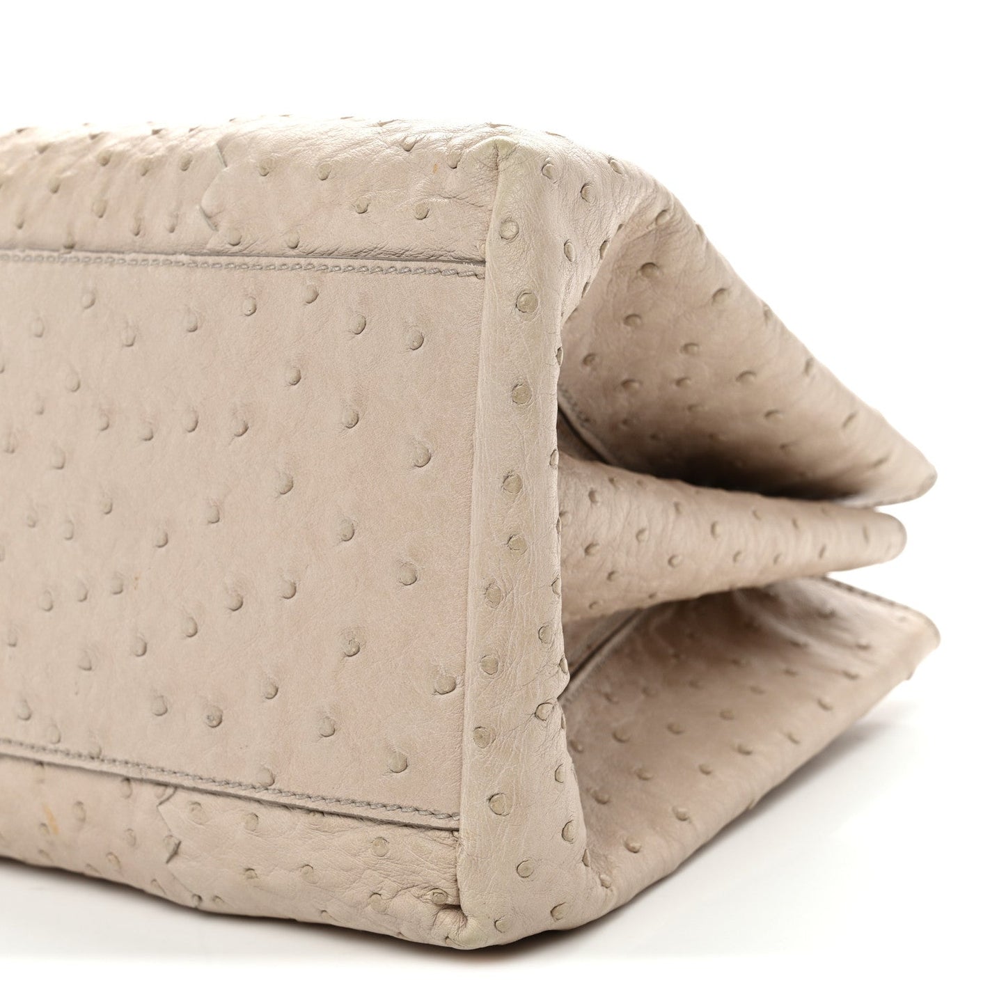 Ostrich Small Roma Tote Limestone