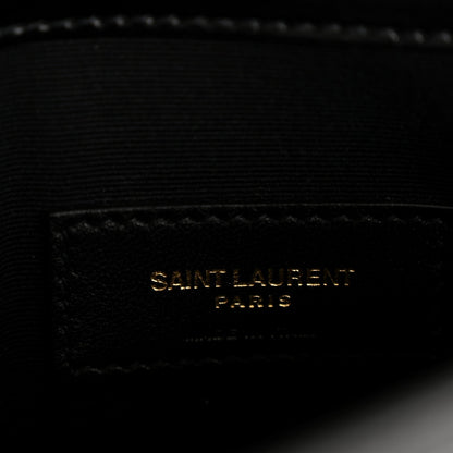 Smooth Shiny Calfskin Monogram Uptown Pouch Black