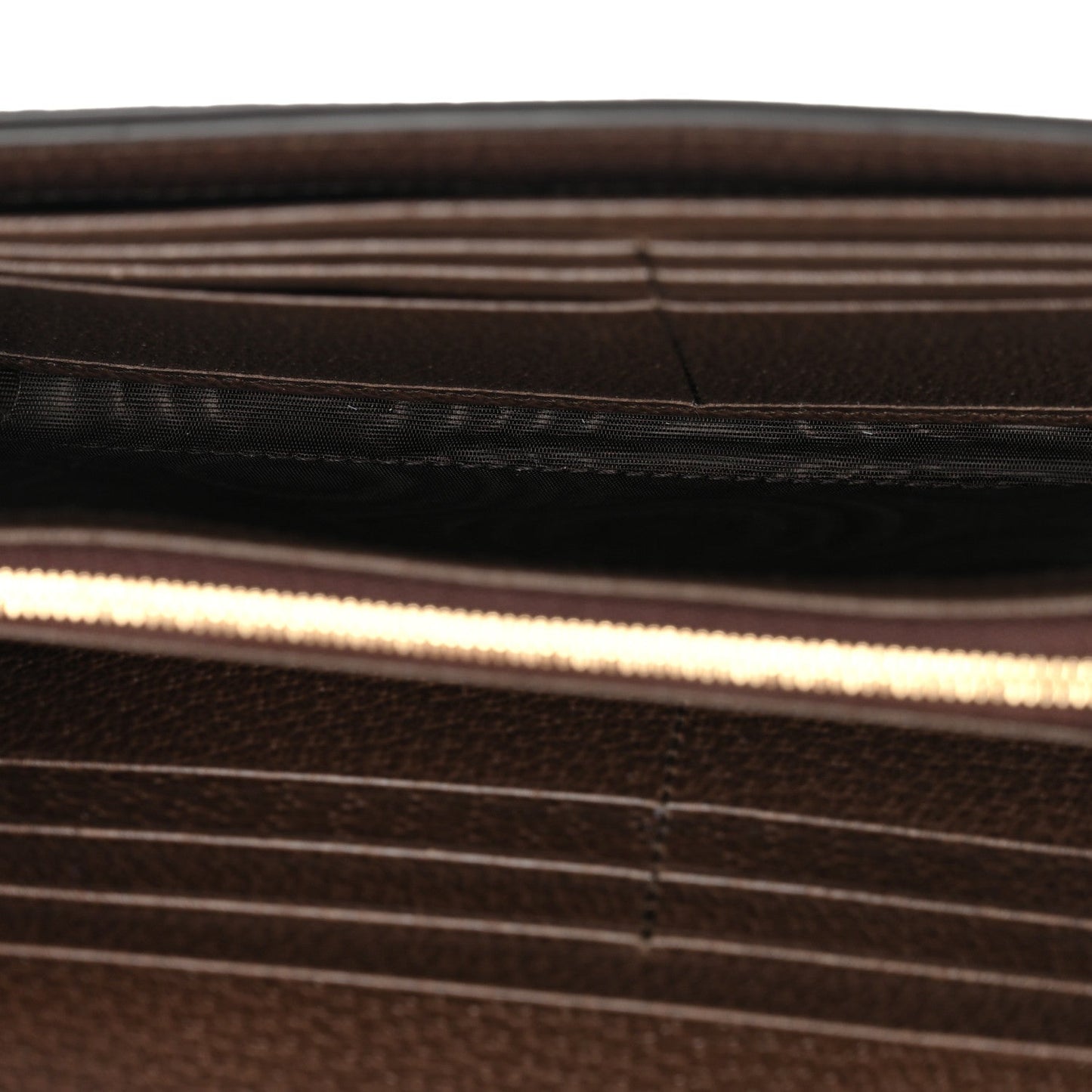 GG Supreme Monogram Textured Dollar Calfskin Blondie Continental Chain Wallet Beige Ebony New Acero