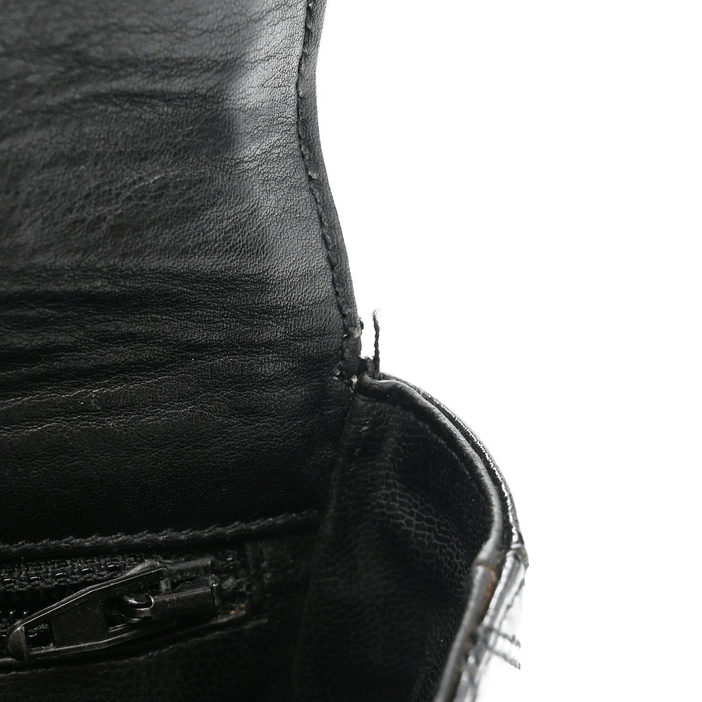 Patent Flap Waist Belt Bag Black