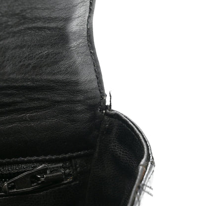 Patent Flap Waist Belt Bag Black