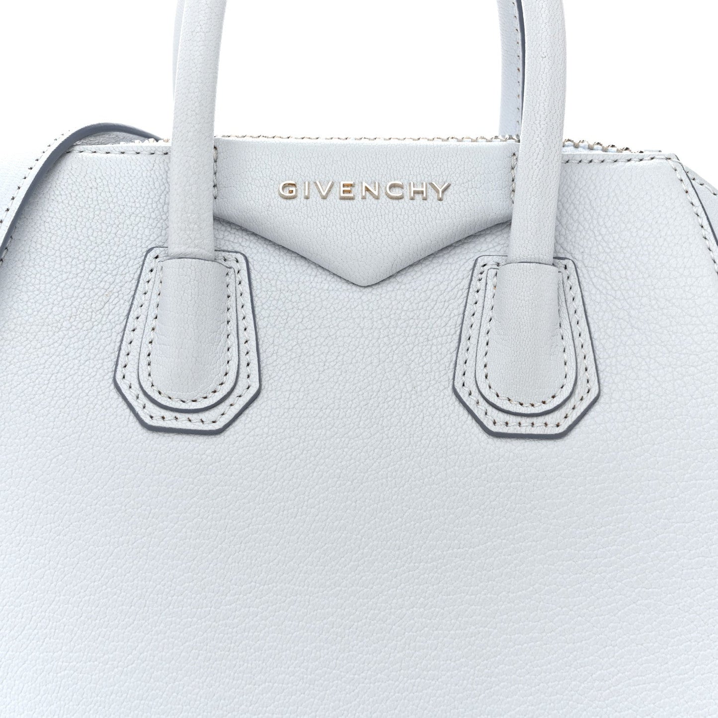 Sugar Goatskin Mini Antigona Baby Blue