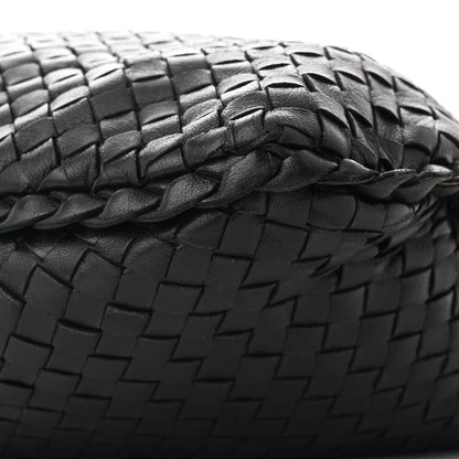 Nappa Intrecciato Medium Veneta Hobo Black
