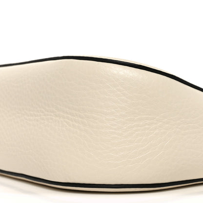 Soft Grainy Calfskin Alltime Shoulder Bag White