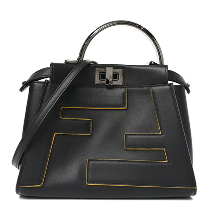 Nappa FF Mini Peekaboo Iconic Satchel Black Sunflower