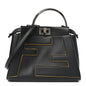 Nappa FF Mini Peekaboo Iconic Satchel Black Sunflower