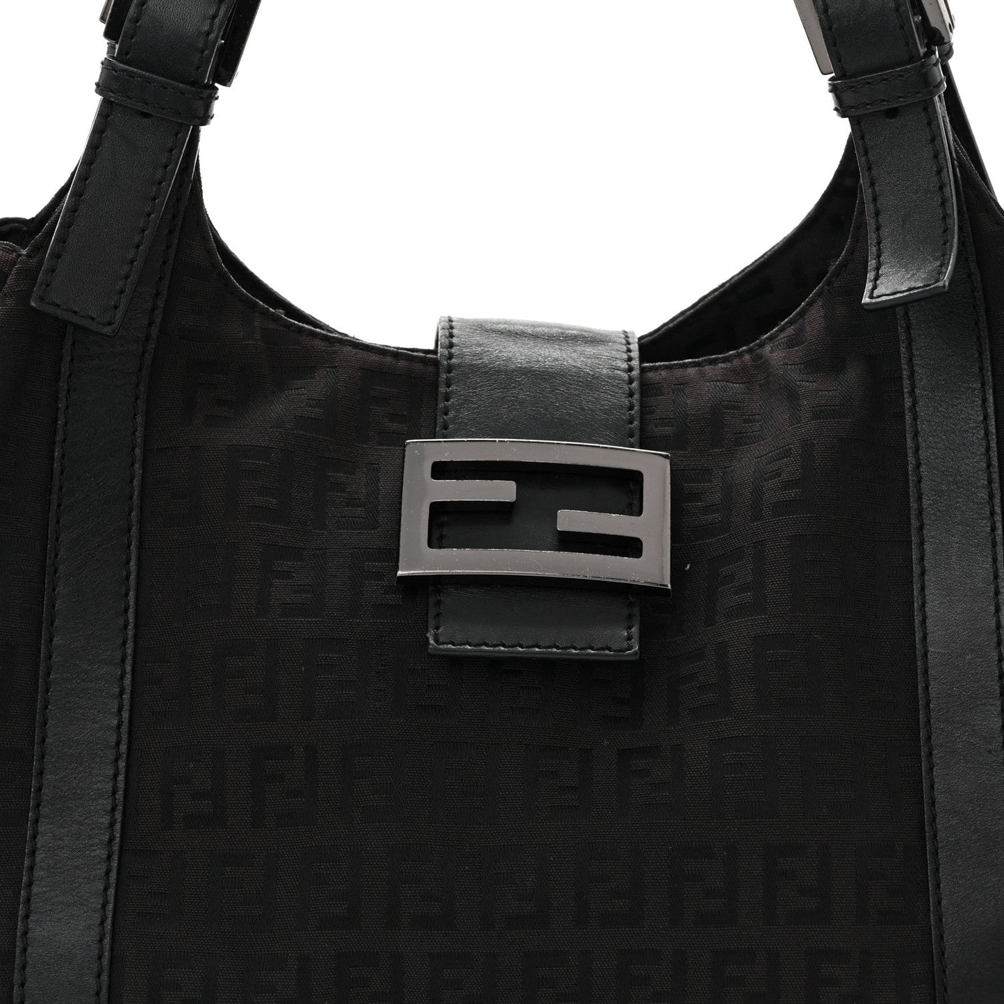 Zucchino Vitello Shoulder Bag Black Moro