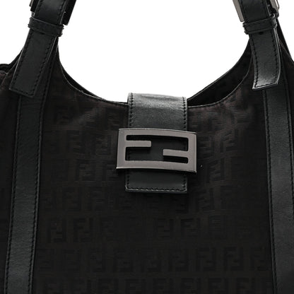 Zucchino Vitello Shoulder Bag Black Moro