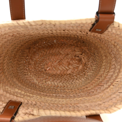 Raffia Small Basket Tote Bag Natural Tan