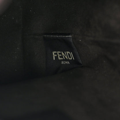 Chenille Vitello F is Fendi Micro FF Mini Mon Tresor Bucket Bag Rosso Roma