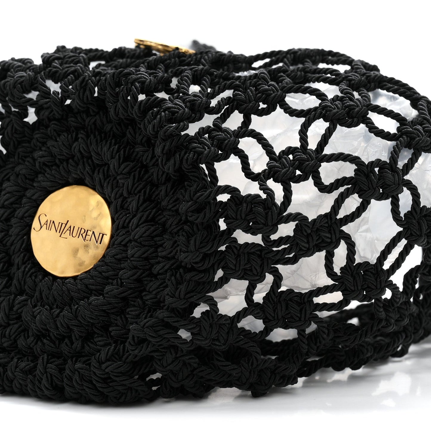 Crochet Small Shopping Bag Black
