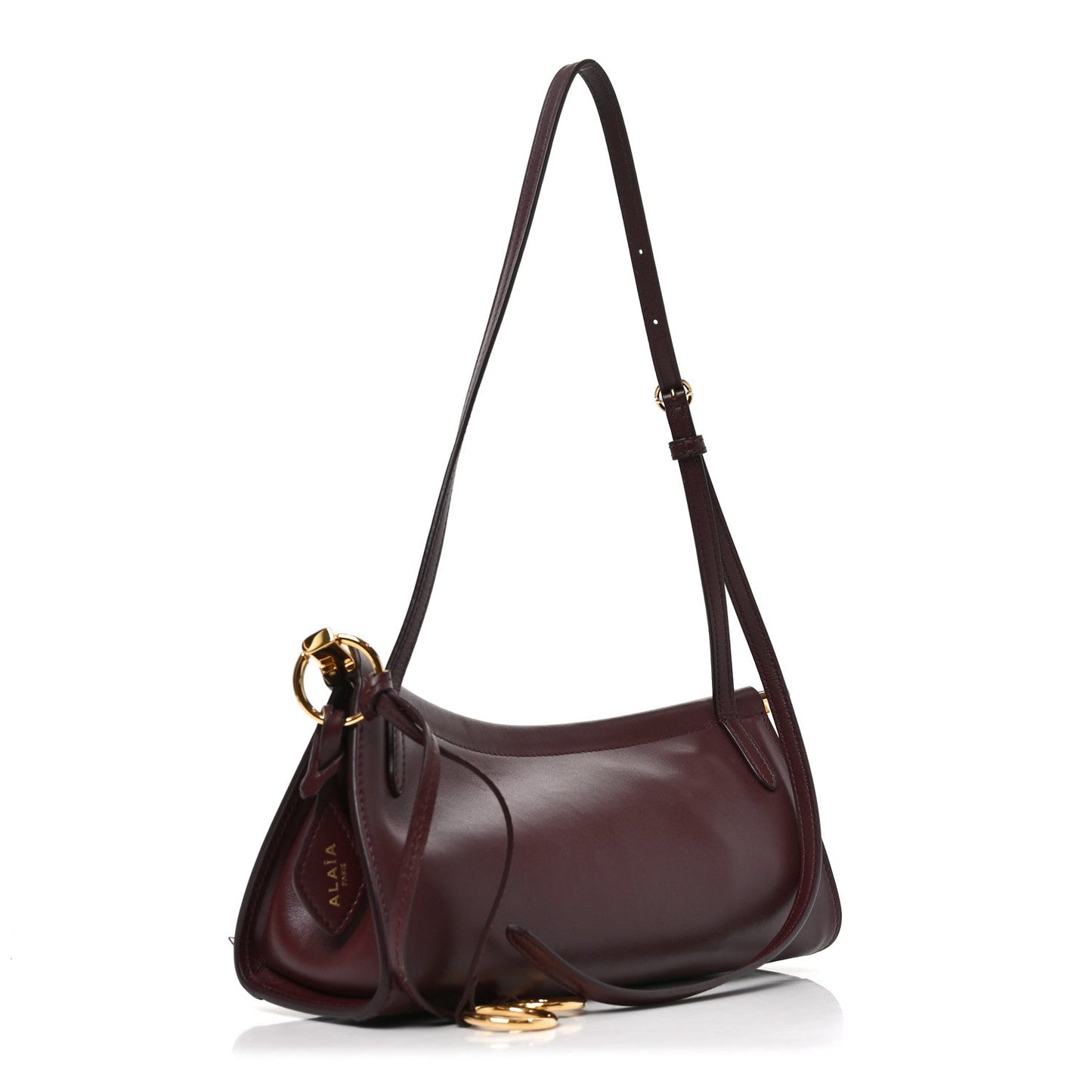 Calfskin Le Click East West Bag Rouge Grenat