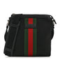 Canvas Web Messenger Bag Black
